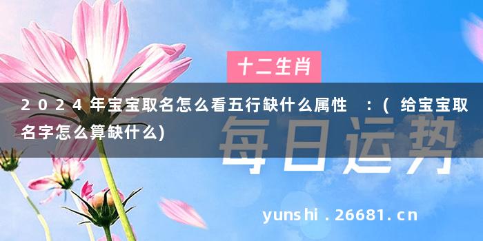 2024年宝宝取名怎么看五行缺什么属性 :(给宝宝取名字怎么算缺什么)